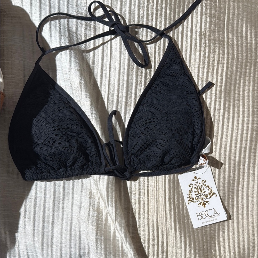 Becca Black Lace Bikini Top